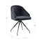 Martha Stewart Sora Upholstered Stationary Office Chair in Gray/Oil Rubbed Bronze CH-222119-GY-BK-MS - alternate 3